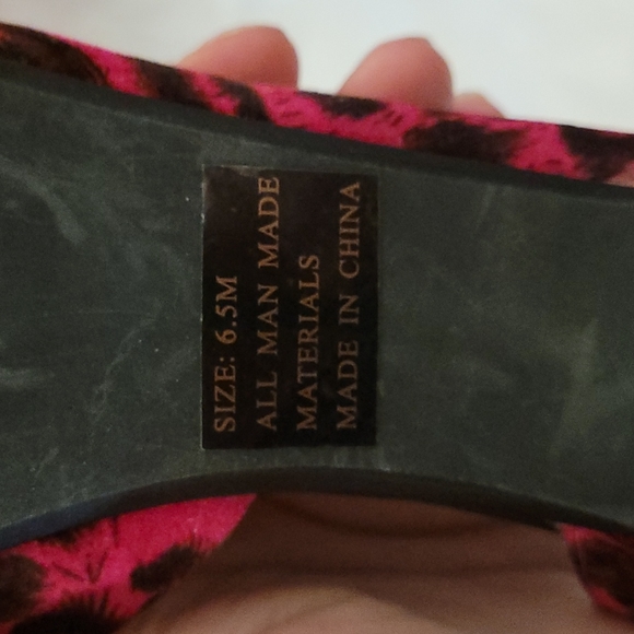 Qupid Fuchsia Leopard Print High Heels Pin Up 6.5 - Picture 5 of 7